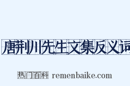唐荆川先生文集反义词是什么意思的图片